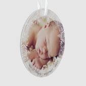 Das Foto der ersten Weihnachtsfeier Ornament (Vorderseite)