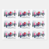 Das Foto der Familie wird von der Sonne geplagt Geschenkpapier Set (Vorderseite)