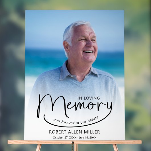 Das Foto der Gedächtnisbeerdigung Acrylschild (Neutral)