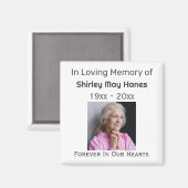 Das Foto der Gedächtnisbeerdigung Magnet (Vorderseite/Rückseite)