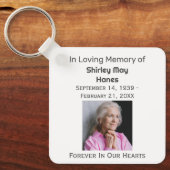 Das Foto der Gedächtnisbeerdigung Schlüsselanhänger (Vorderseite)