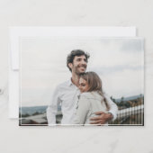 Das Foto der handgezogenen Berge Forest Wedding Re Save The Date (Rückseite)