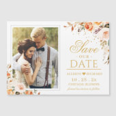 Das Foto der Herbstgoldflora speichert das Datumsf Magnetkarte (Vorderseite)