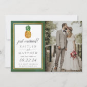 Das Foto der Hochzeitskampagne "Tropische Ananas" Ankündigung (Vorderseite)