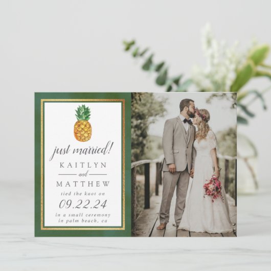 Das Foto der Hochzeitskampagne "Tropische Ananas" Ankündigung (Stehend Vorderseite)