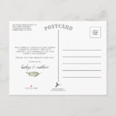 Das Foto der Hochzeitskollektion der Olivenzweige Ankündigungspostkarte (Rückseite)