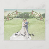 Das Foto der Hochzeitskollektion der Olivenzweige Ankündigungspostkarte (Vorderseite)