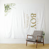 Das Foto der Jungen-Grünpflanzen-Gold-Babydusche i Wandteppich (Beispiel (Horizontal))