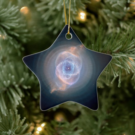 Das Foto der Katze im Nebula-Star Keramik Ornament (Baum)