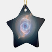 Das Foto der Katze im Nebula-Star Keramik Ornament (Links)