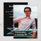 Das Foto der modernen Männer aus dem 30. Einladung (Vorne/Hinten)