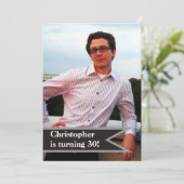 Das Foto der modernen Männer aus dem 30. Einladung (Stehend Vorderseite)