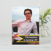 Das Foto der modernen Männer aus dem 40. Einladung (Stehend Vorderseite)