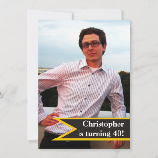 Das Foto der modernen Männer aus dem 40. Einladung