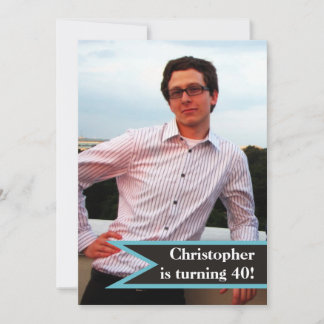 Das Foto der modernen Männer aus dem 40. Einladung