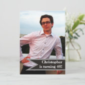 Das Foto der modernen Männer aus dem 40. Einladung (Stehend Vorderseite)