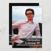 Das Foto der modernen Männer aus dem 40. Einladung (Vorne/Hinten)