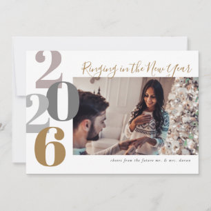 Das Foto der Neujahrsveranstaltung zur Verlobung Feiertagskarte
