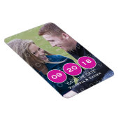 Das Foto der rosa modernen Kreise speichert das Da Magnet (Rechte Seite)