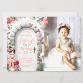 Das Foto der verzauberten Haustür-Fairy-Geburtstag Einladung (Vorderseite)