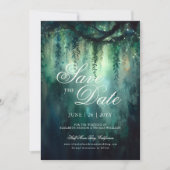 Das Foto der verzauberten Waldlichtblende soll das Einladung (Vorderseite)