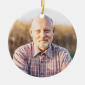 Das Foto der weltbesten Vater Papa Father Definiti Keramik Ornament (Vorne)