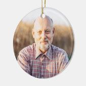 Das Foto der weltbesten Vater Papa Father Definiti Keramik Ornament (Links)