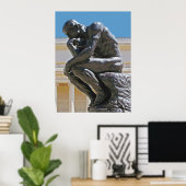 Das Foto des Denkers Poster (Heimbüro)