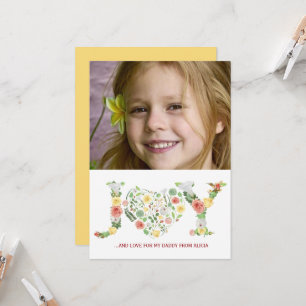 Das Foto des einfachen Blumenvatertags Karte