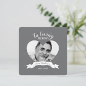 Das Foto des Gedächtnisses Einladung (Stehend Vorderseite)