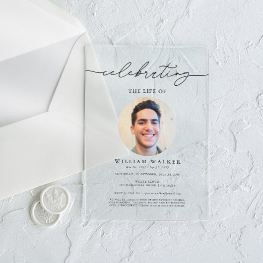 Das Foto des Lebens feiern Acryleinladungen