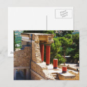 Das Foto des Minoischen Palastes von Knossos Postkarte (Vorne/Hinten)