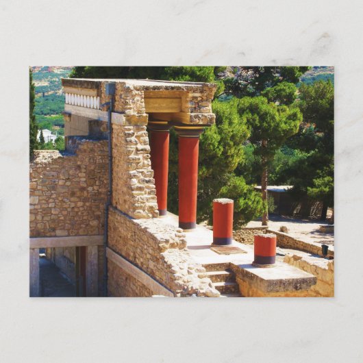 Das Foto des Minoischen Palastes von Knossos Postkarte (Vorderseite)