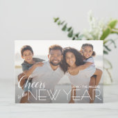 Das Foto des Neujahrs Feiertagskarte (Stehend Vorderseite)