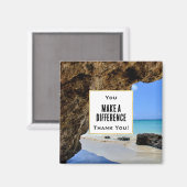 Das Foto des tropischen Strandes macht einen Unter Magnet (Vorderseite/Rückseite)