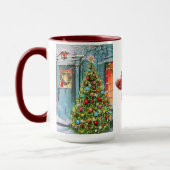 Das Foto des Weihnachtsmannes Niedliches Geschenk Tasse (Links)