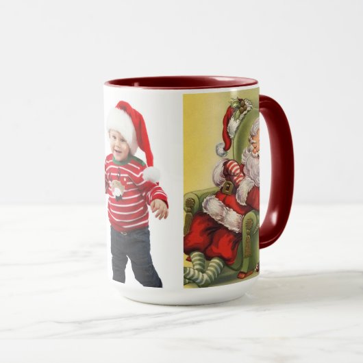 Das Foto des Weihnachtsmannes Niedliches Geschenk Tasse (VorderseiteRechts)