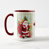 Das Foto des Weihnachtsmannes Niedliches Geschenk Tasse (Links)