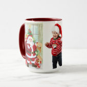 Das Foto des Weihnachtsmannes Niedliches Geschenk Tasse (Vorderseite Links)