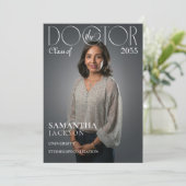 Das Foto "Doctor Chic Doctoral" Einladung (Stehend Vorderseite)