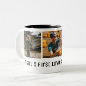 Das Foto eines Mädchens erster Liebe Zweifarbige Tasse (Vorderseite Links)