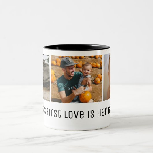 Das Foto eines Mädchens erster Liebe Zweifarbige Tasse (Mittel)