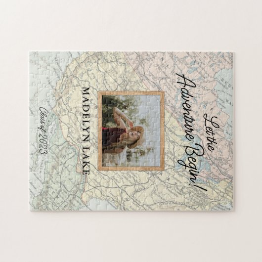 Das Foto Erlebnisbeginn im Abschluss gelassen Puzzle (Horizontal)