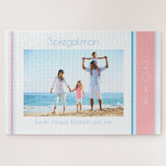 Das Foto Family Beach groß Puzzle (Horizontal)