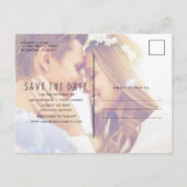 Das Foto "Funny Free Drinks" Save the Date Ankündigungspostkarte (Rückseite)