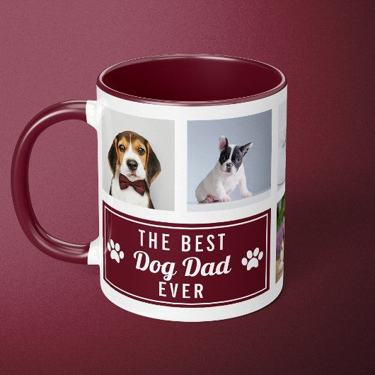 Das Foto für den besten Hund je Burgund Vater für Tasse