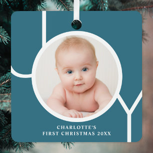 Das Foto für den ersten Weihnachtsgebrauch des Bab Ornament Aus Metall