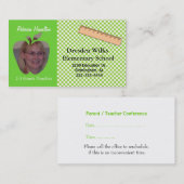 Das Foto-Geschäfts-Karte des grünen und weißen Visitenkarte (Vorne/Hinten)