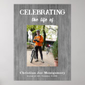 Das Foto Gray Wood Beerdigung feiern Poster (Vorne)