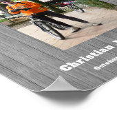 Das Foto Gray Wood Beerdigung feiern Poster (Ecke)